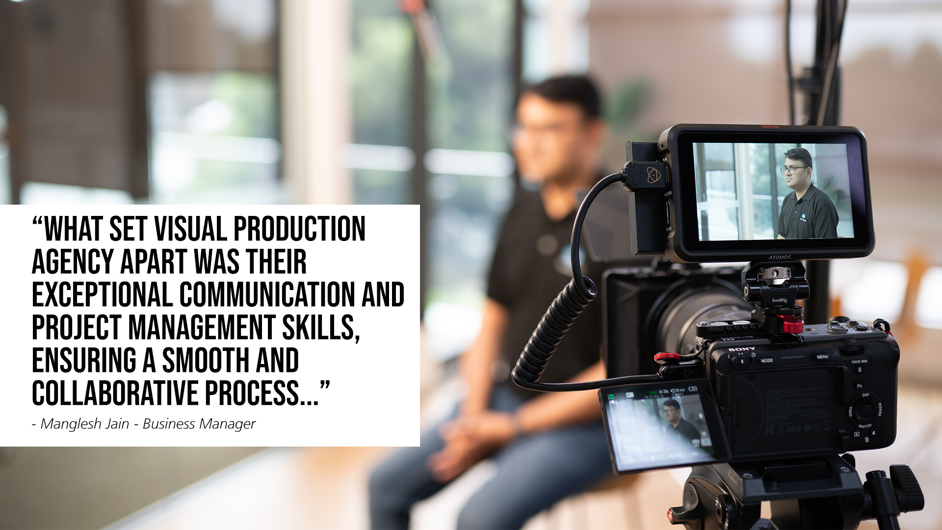 Client testimonial working with Visual Production Agency